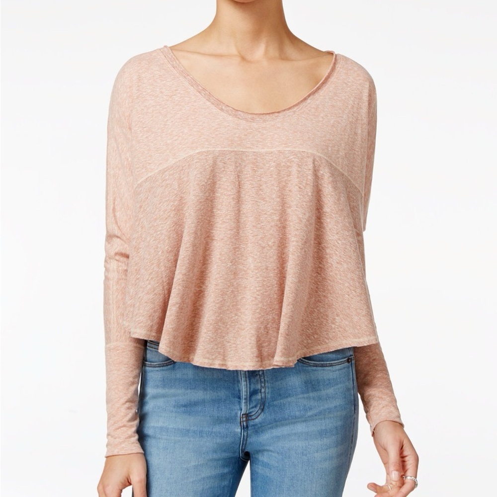 Free People Women's New Cloud Nine Drapey Boxy Color block Style Top Sz XS